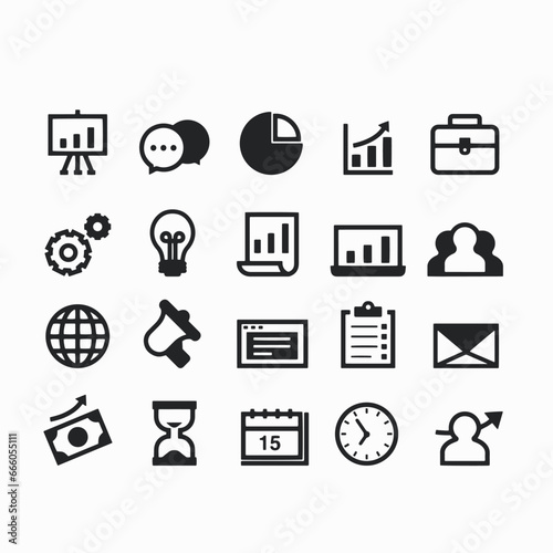 set of business vector icon, icon, set, business, growth, web, vector, symbol, icons, design, computer, sign, internet, media, doodle, phone, website, illustration, button, mobile, collection, profit