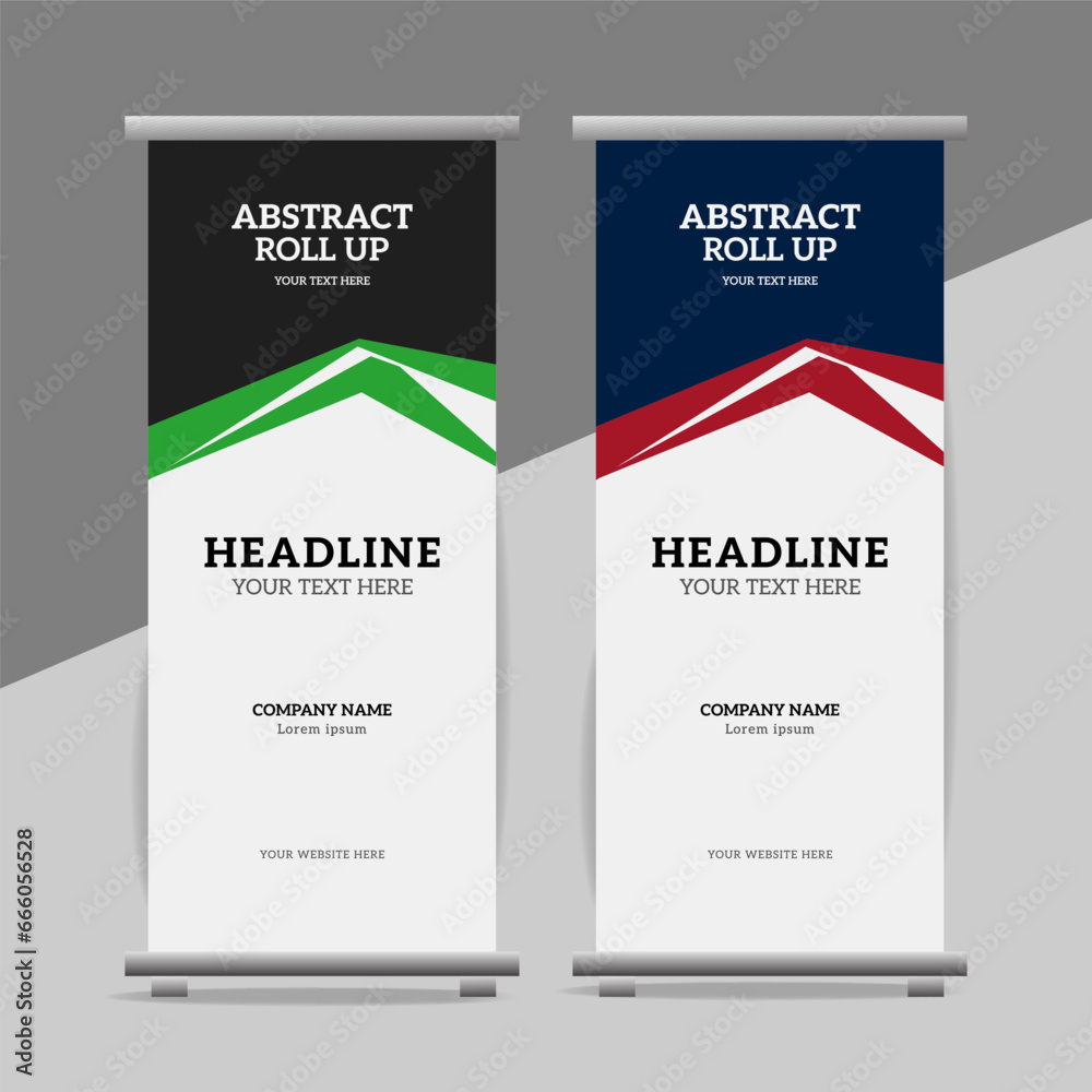 modern great abstract roll up banner design with creative shapes modern great abstract roll up banner design with creative shapes