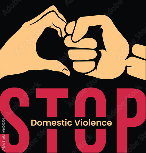 	
Stop, domestic violence, creative social issue, flat illustration, acknowledge domestic violence, aesthetic illustration, Concept of domestic abuse and sexual harassment, violence against women