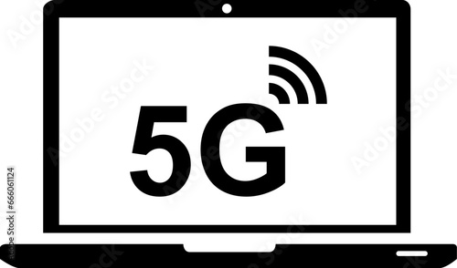 5 g icon. Signal bar 5g icon vector. 5G technology. 5G internet network vector high speed mobile net technology for smartphone, UI, app design photo