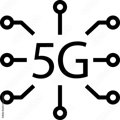 5 g icon. Signal bar 5g icon vector. 5G technology. 5G internet network vector high speed mobile net technology for smartphone, UI, app design photo