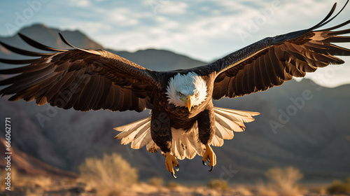 In the Embrace of the Wind: Bald Eagle's Flight Cinematic Picture With Sigma 35mm Detail