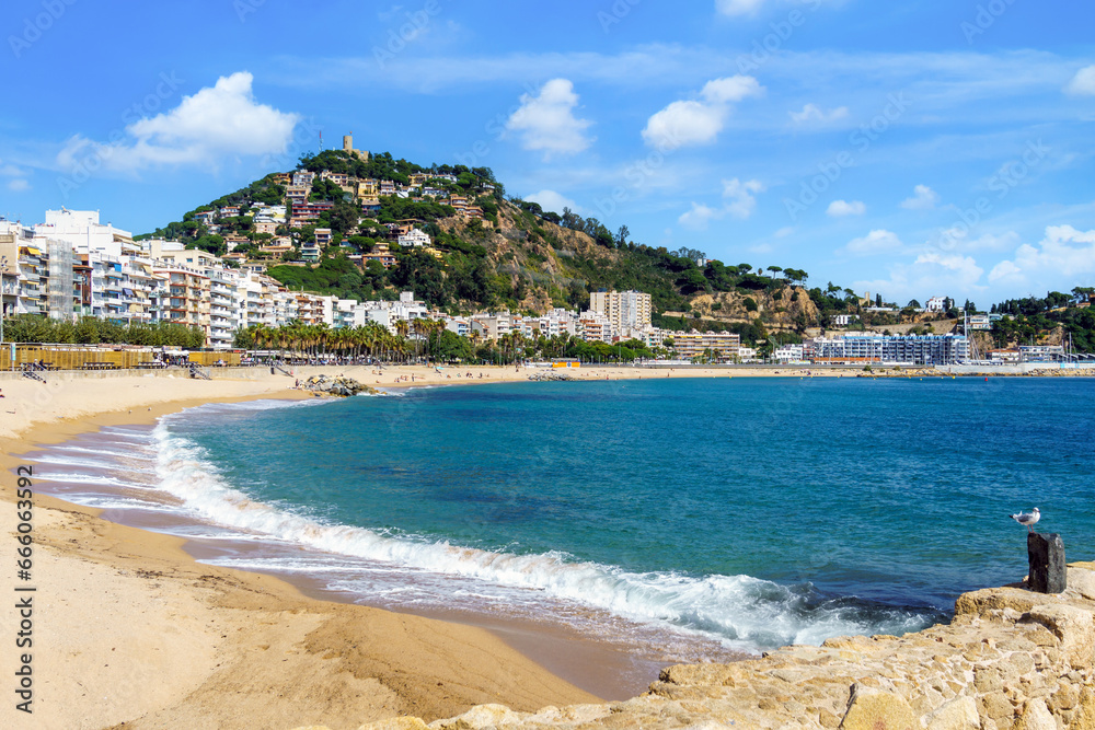 Panoramic view of Blanes is a Spanish municipality in the region of La Selva, Gerona, in the community of Catalonia. It is the first village of the Costa Brava
