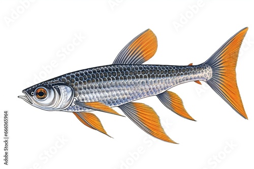 Carp fish isolated on the white background