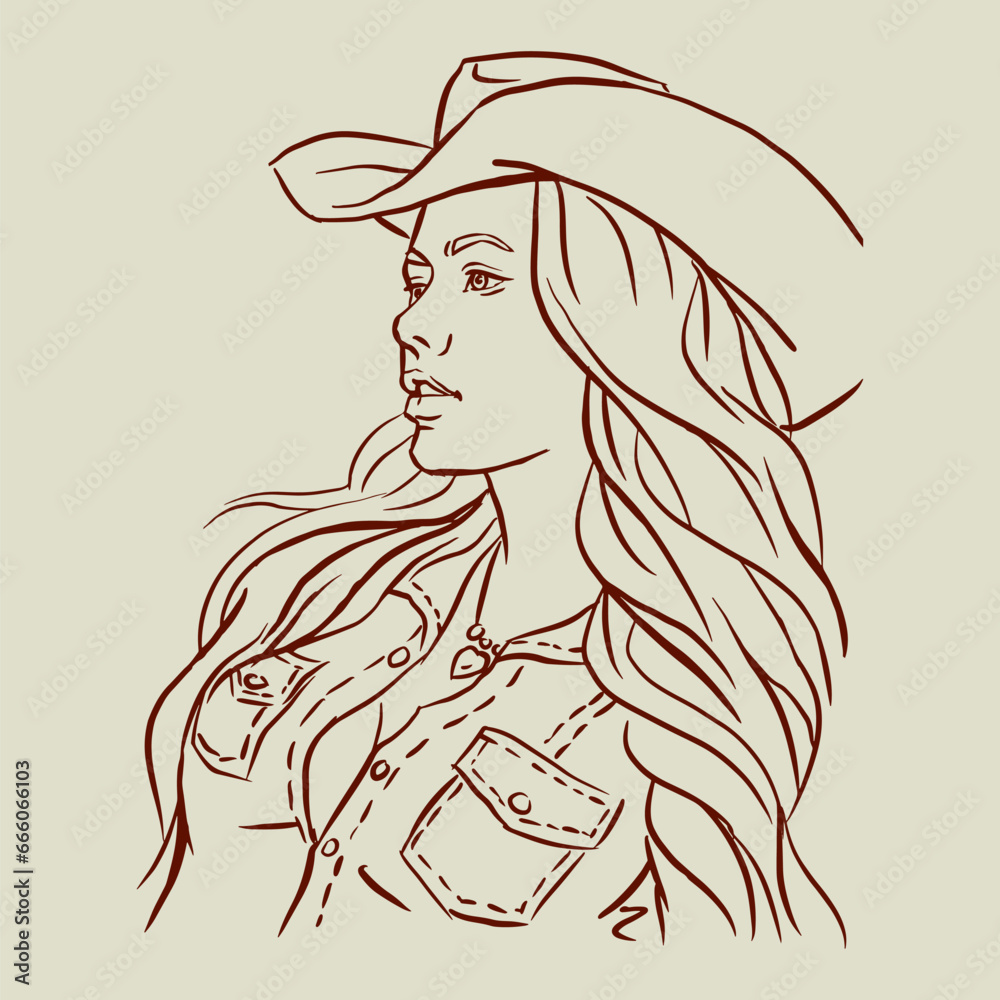 girl in a hat vector for card decoration illustration girl in a hat vector for card decoration illustration