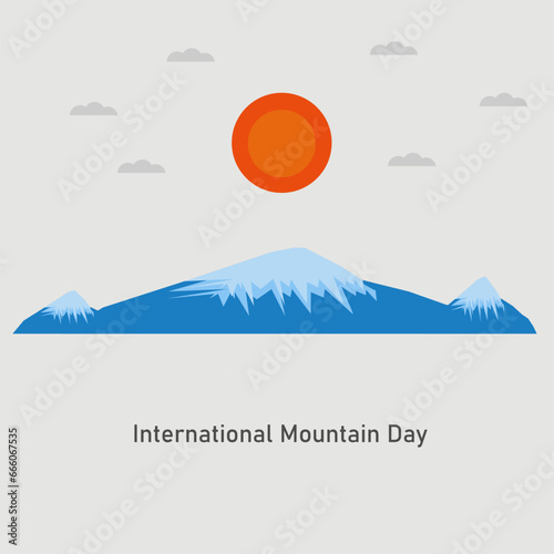 vector graphic of International Mountain Day good for national International Mountain Day celebration. flat design. flyer design.flat illustration.