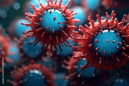 Red and blue virus.
