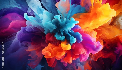 Explosive Symphony of Color, A Dazzling Background Burs, AI generative.