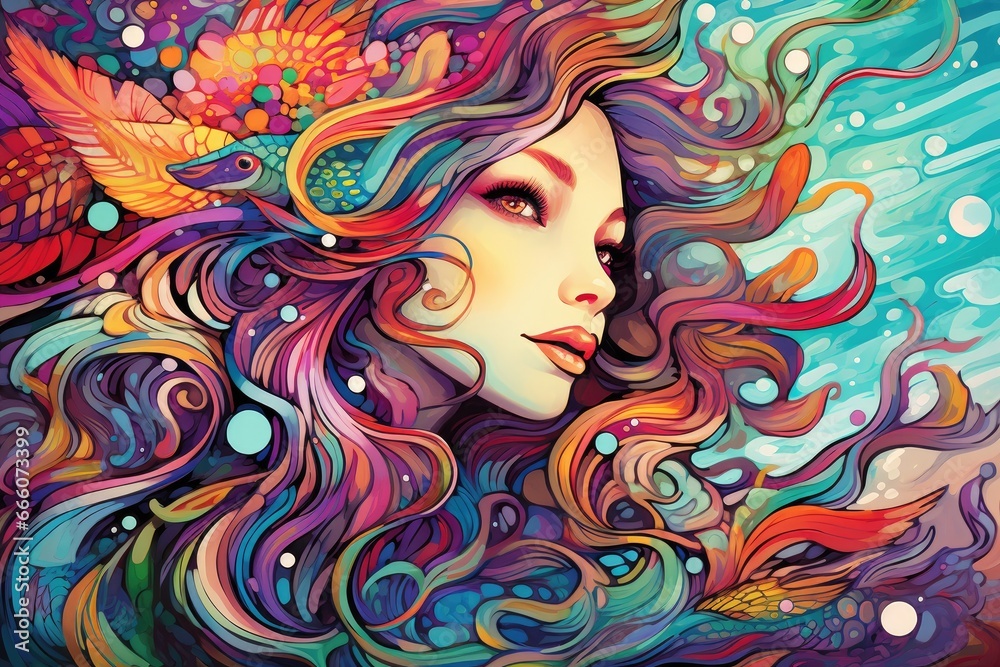 Psychedelic mermaid 