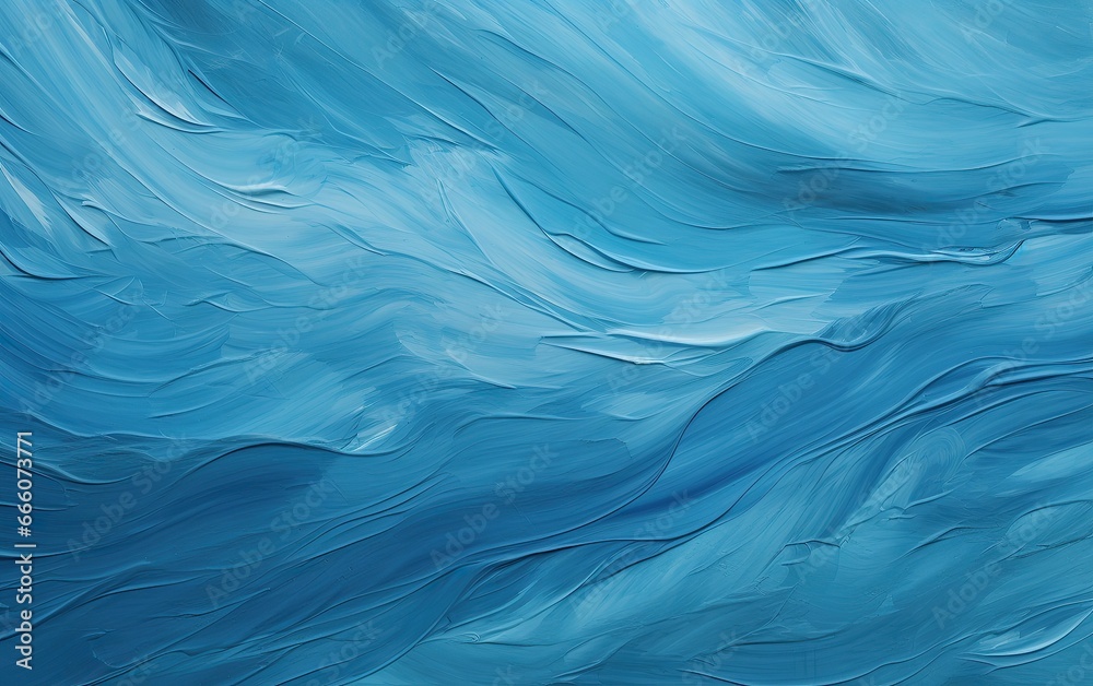 Thick Blue Oil Painted Texture – Acrylic Art Abstraction