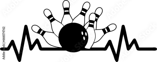 Heartbeat Bowling Ball & Pins