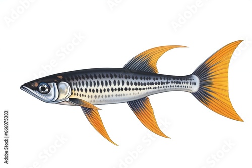 Barracuda fish isolated on white background