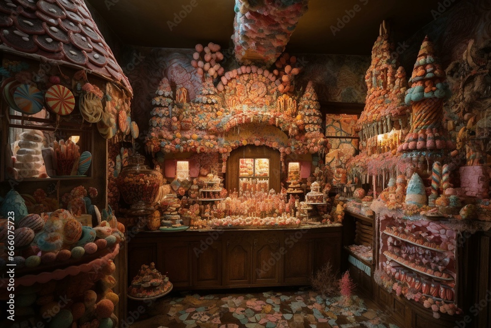 A charming, whimsical realm of sugary delights. Generative AI
