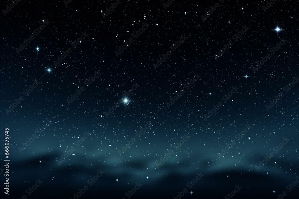 Illustration of a dark night sky full of stars. Generative AI
