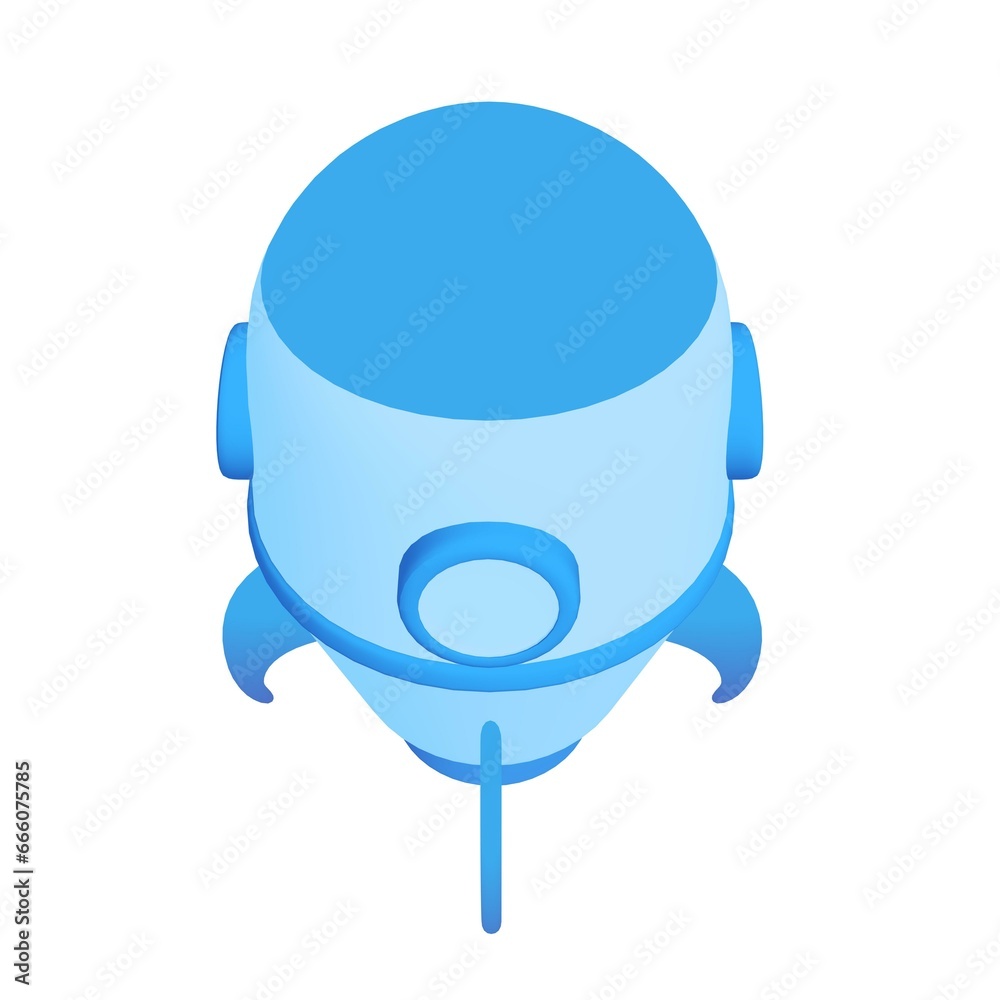Obraz premium Space Rocket Ship. 3d illustration.