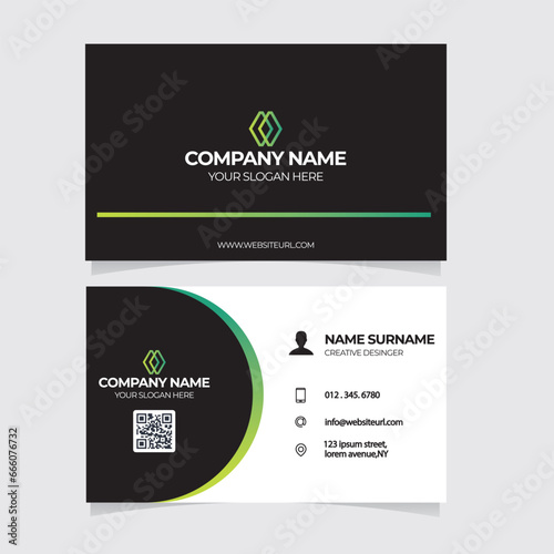 Modern Creative And Clean real estate business card design visiting name card template	