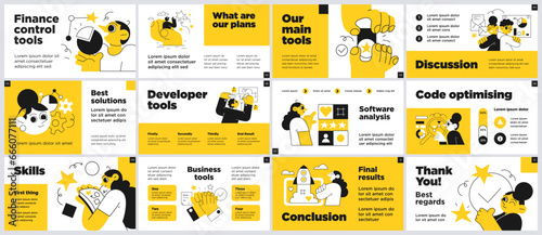 Presentation and slide layout background. Design template with business people. Use for business annual report, flyer, marketing, leaflet, advertising, brochure, modern style. Vector