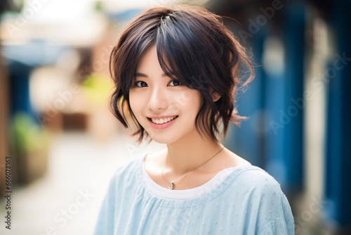 Portraits of pretty Japanese women.