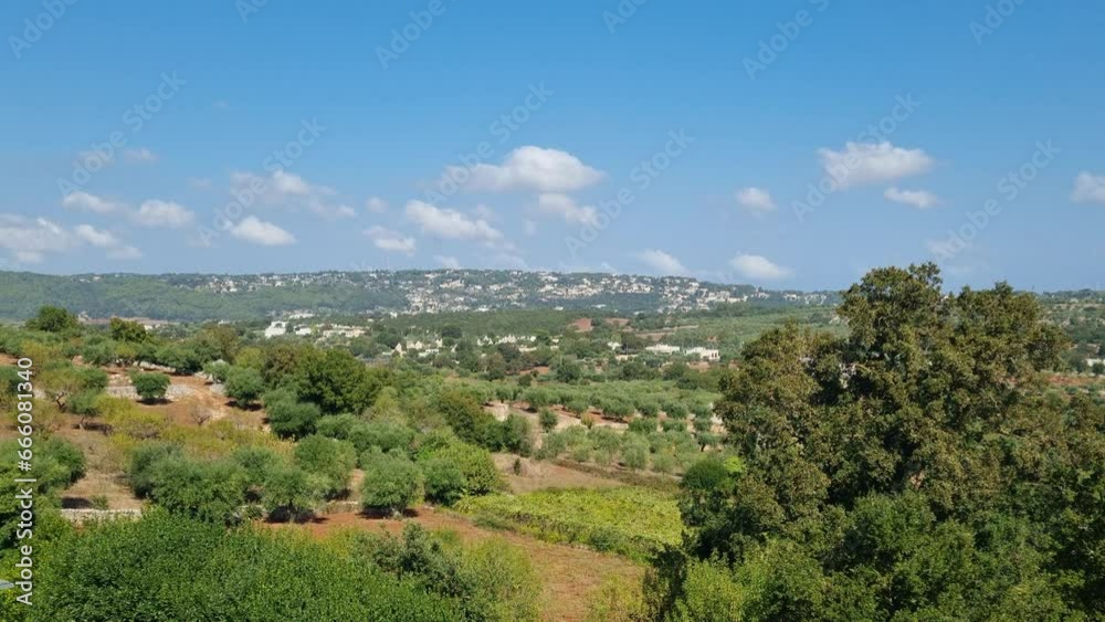 San Marco - Locorotondo - Italy - Aerial view over the beautiful landscape of the Trulli houses San Marco - Locorotondo - Italy - Aerial view over the beautiful landscape of the Trulli houses