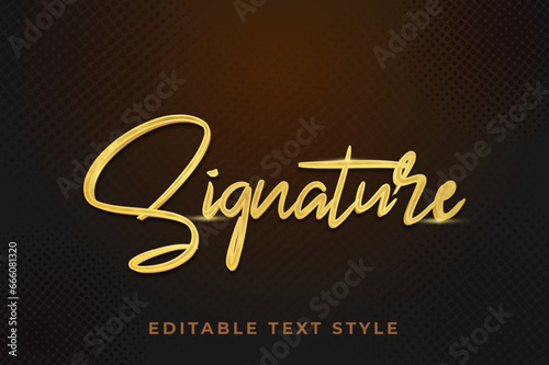 Signature 3d text effect, luxury style