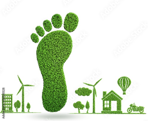 Carbon footprint concept - 3d rendering