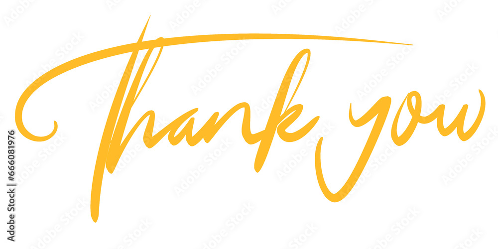 Obraz premium Line art of thank you lettering