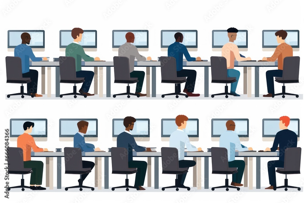 Happy Freelancers Working Together in a Productive Atmosphere