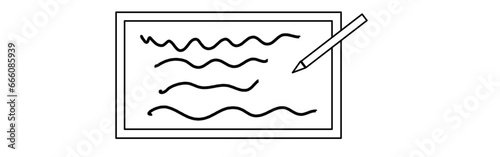 tablet and stylus pen on a white background
