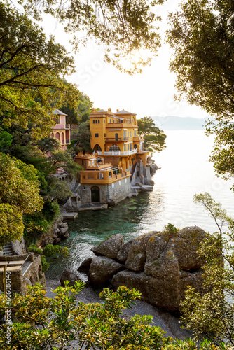 Bay in Portofino town, Italy