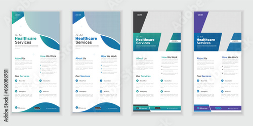 Bundle Medical Roll-Up Or Dl Flyer And Rack Card Design Template For Your Business