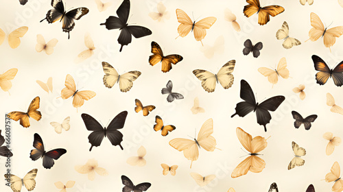 seamless pattern with butterflies | generative AI