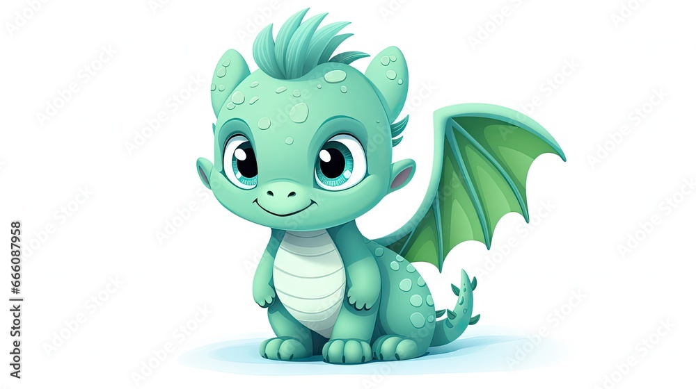  a green dragon sitting on the ground with its eyes closed.  generative ai