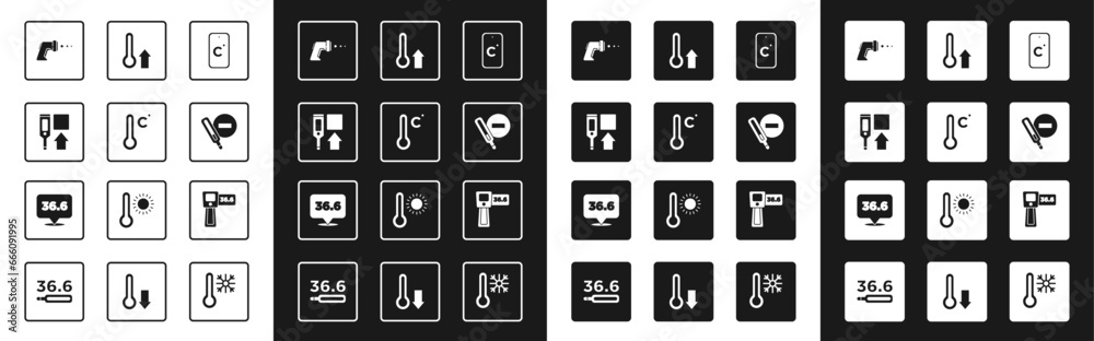 Set Celsius, Meteorology thermometer, Digital, Medical, and icon. Vector Set Celsius, Meteorology thermometer, Digital, Medical, and icon. Vector
