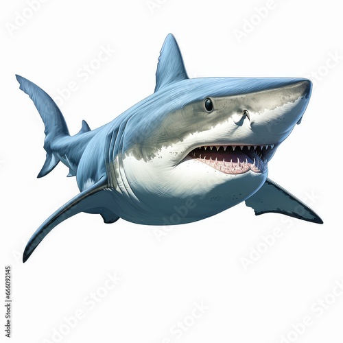 shark isolated on white