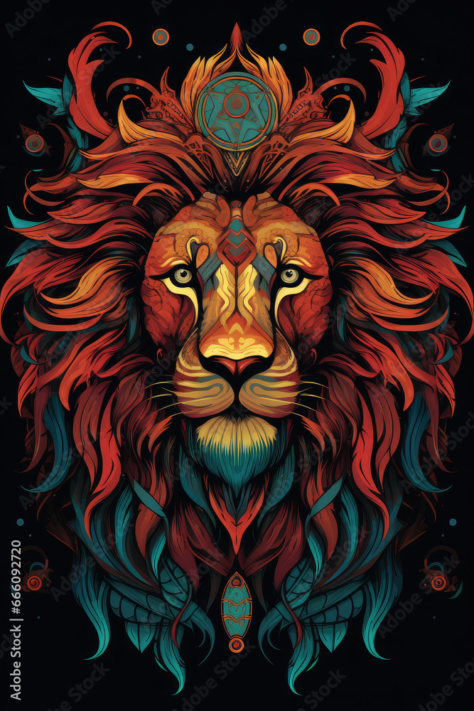 Intricate Leo Zodiac Illustration Intricate Leo Zodiac Illustration