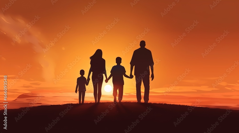 happy family on the beach