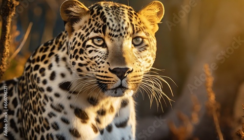 close up of leopard