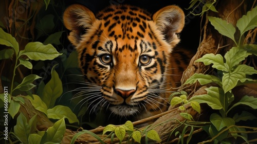 close up of a tiger. Generative AI © ArtSpree