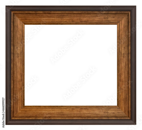 Old style vintage brown frame isolated on a white background