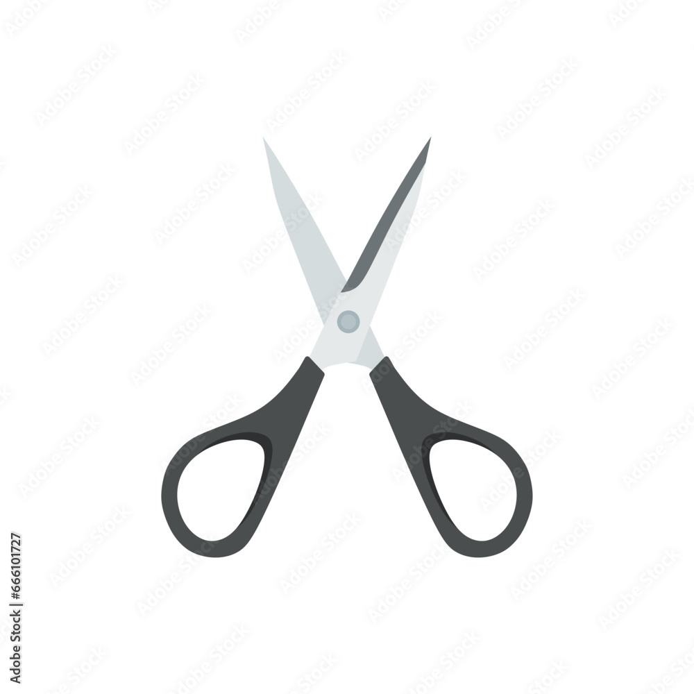 scissors flat design vector illustration isolated on white background