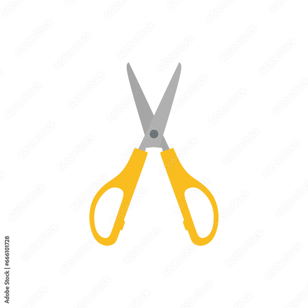 scissors flat design vector illustration isolated on white background scissors flat design vector illustration isolated on white background