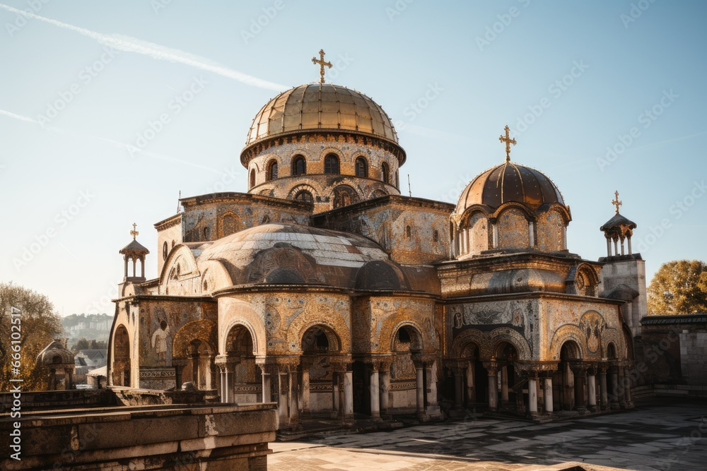 Byzantine Echoes Monastery's Mosaic Marvels