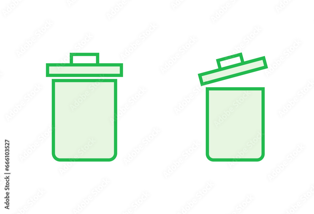 Trash icon set. trash can icon. delete icon vector. garbage