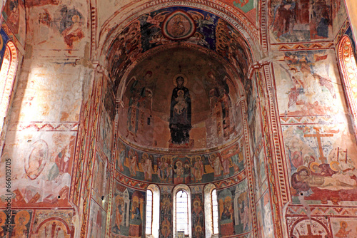 Medieval frescos in Gelati Monastery, Georgia