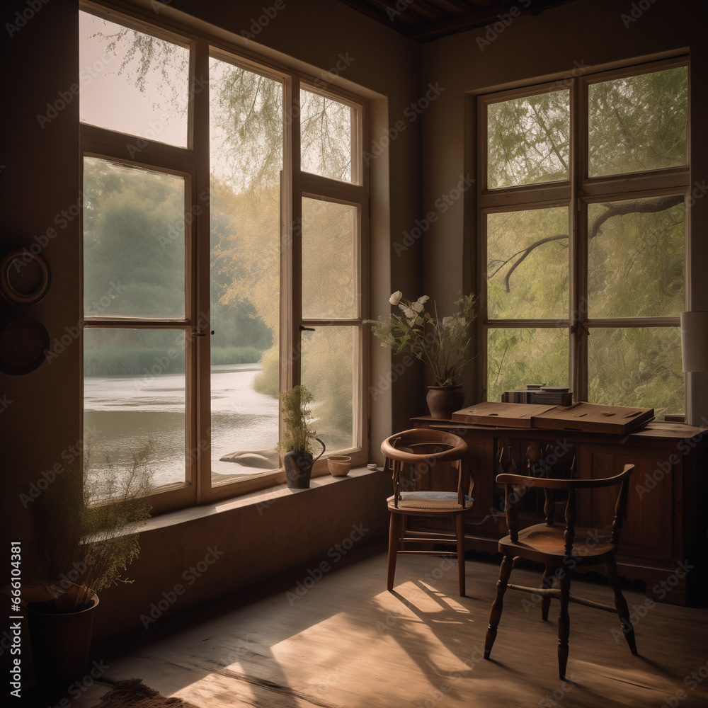 Serene River View Room - Interior Design Inspiration Serene River View Room - Interior Design Inspiration