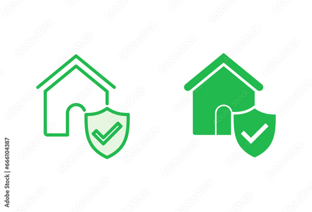 House insurance icon set. house protection icon.