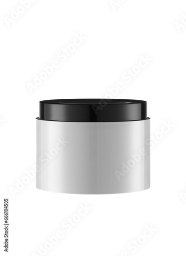 Empty product packaging plastic jar with lid mockup isolated PNG transparent