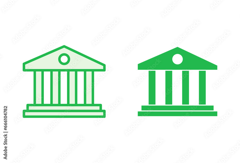 Bank icon set. bank vector icon, museum, university Bank icon set. bank vector icon, museum, university