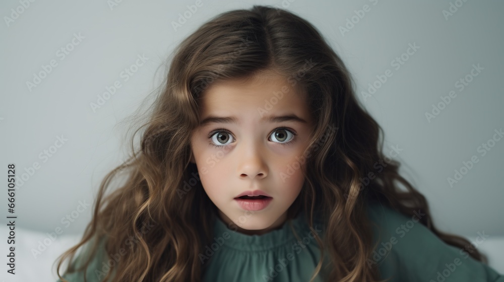 Scared Girl Looking at the Camera Isolated on the Minimalist Background
Scared Girl Looking at the Camera Isolated on the Minimalist Background
