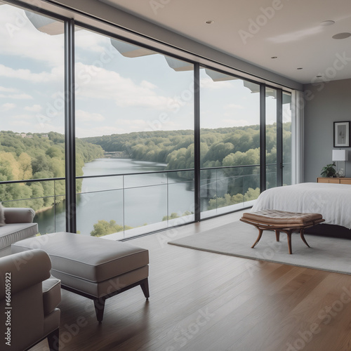 Tranquil Room Overlooking the River - Stylish Interiors photo